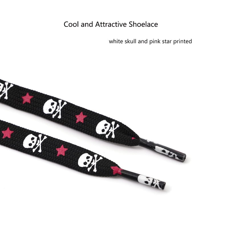 Xiazw 47" Cool Flat Women Men Shoelace Shoe Laces String,2 Pair Pack (Pink) - Image 3